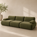 CANAPE MODULAIRE MODERNE 3 PLACES COMPRESSÉ 280X100X72 CM VERT