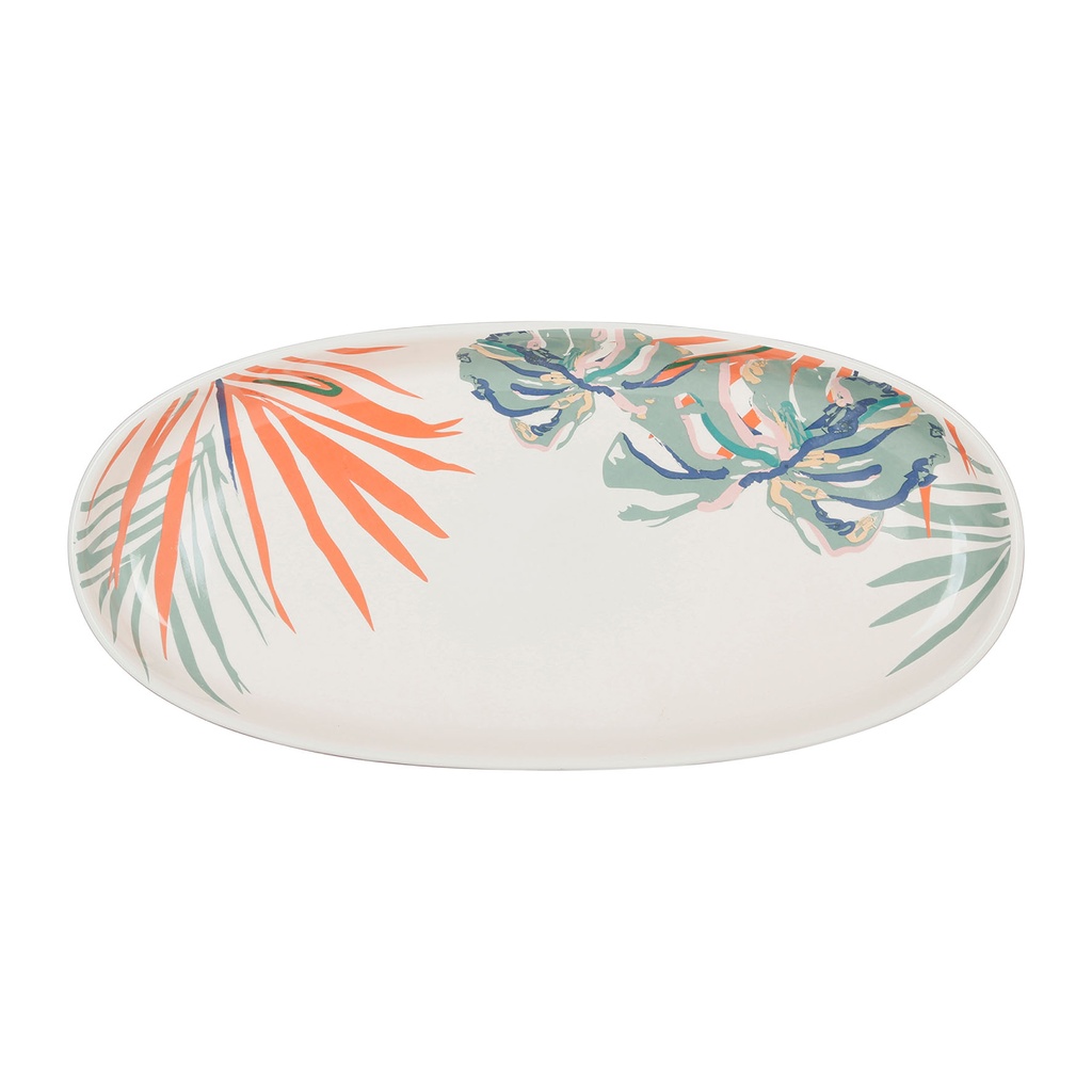 PLAT OVALE TROPIC'ART 35X16.5