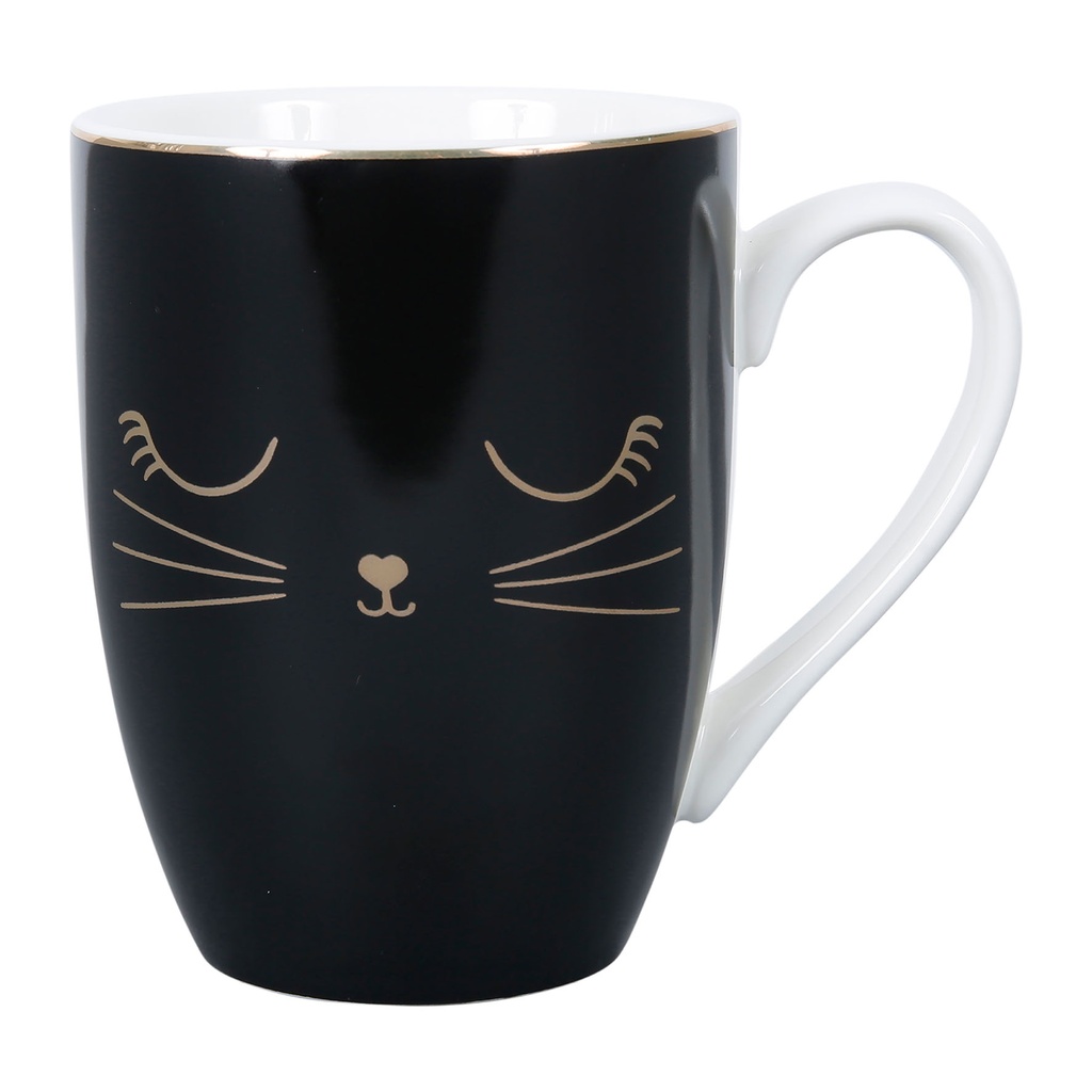 MUG COF MIAOU NOIR+DORE 35CL