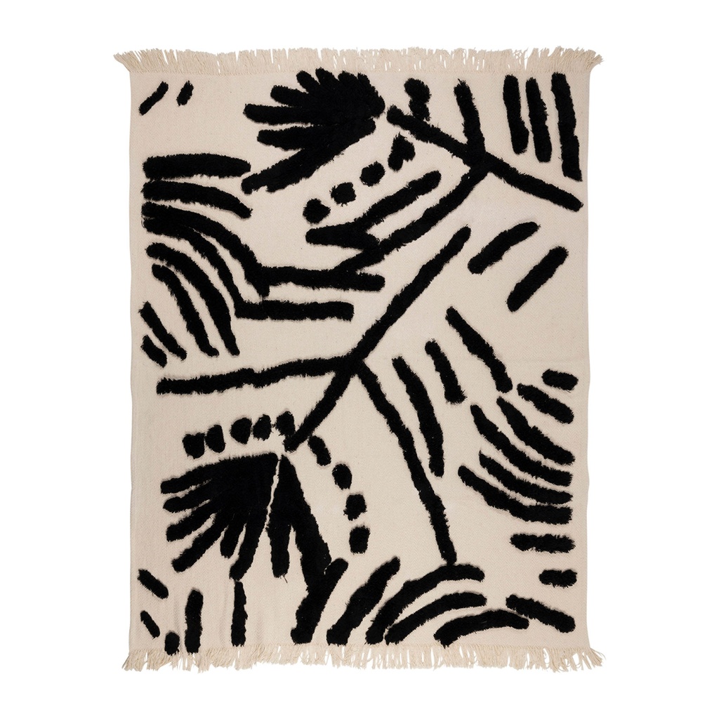PLAID TUFTE CREME+NR 170X130