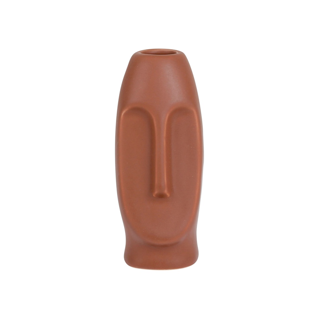 VASE FACE TERRACOTTA 6X5.5XH13