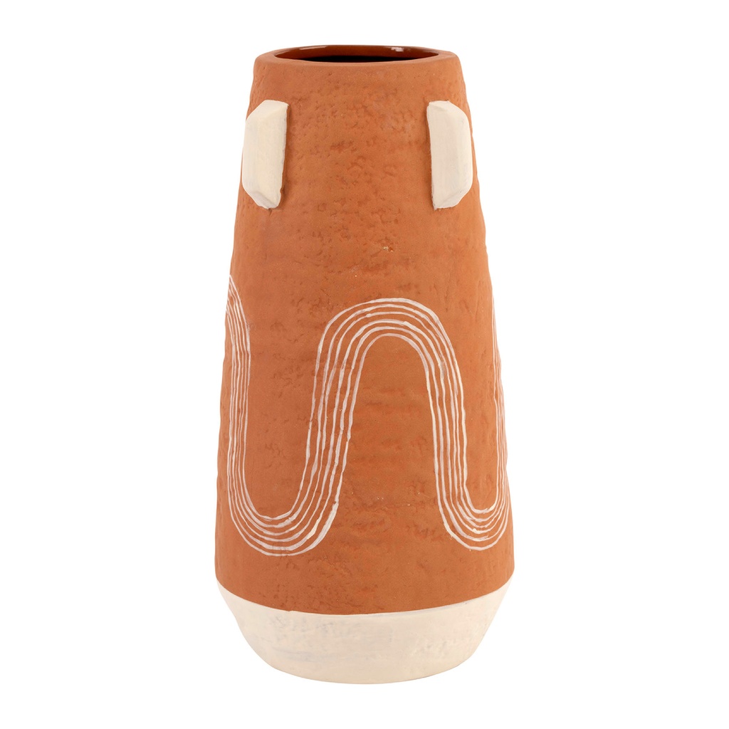 VASE MADERIA TERRA D10XH20CM