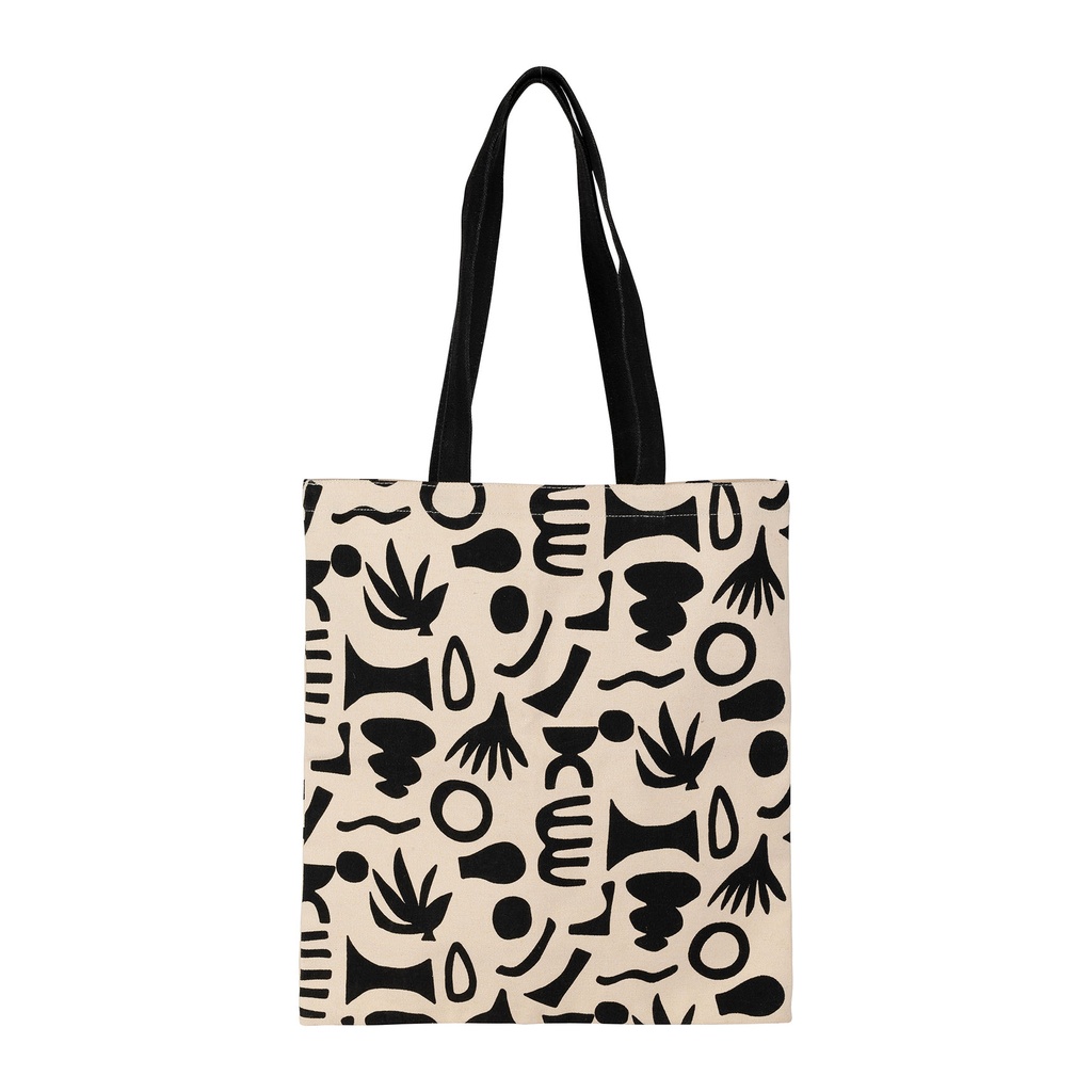 TOTE BAG MINIMAL ECRU+NR 38X42