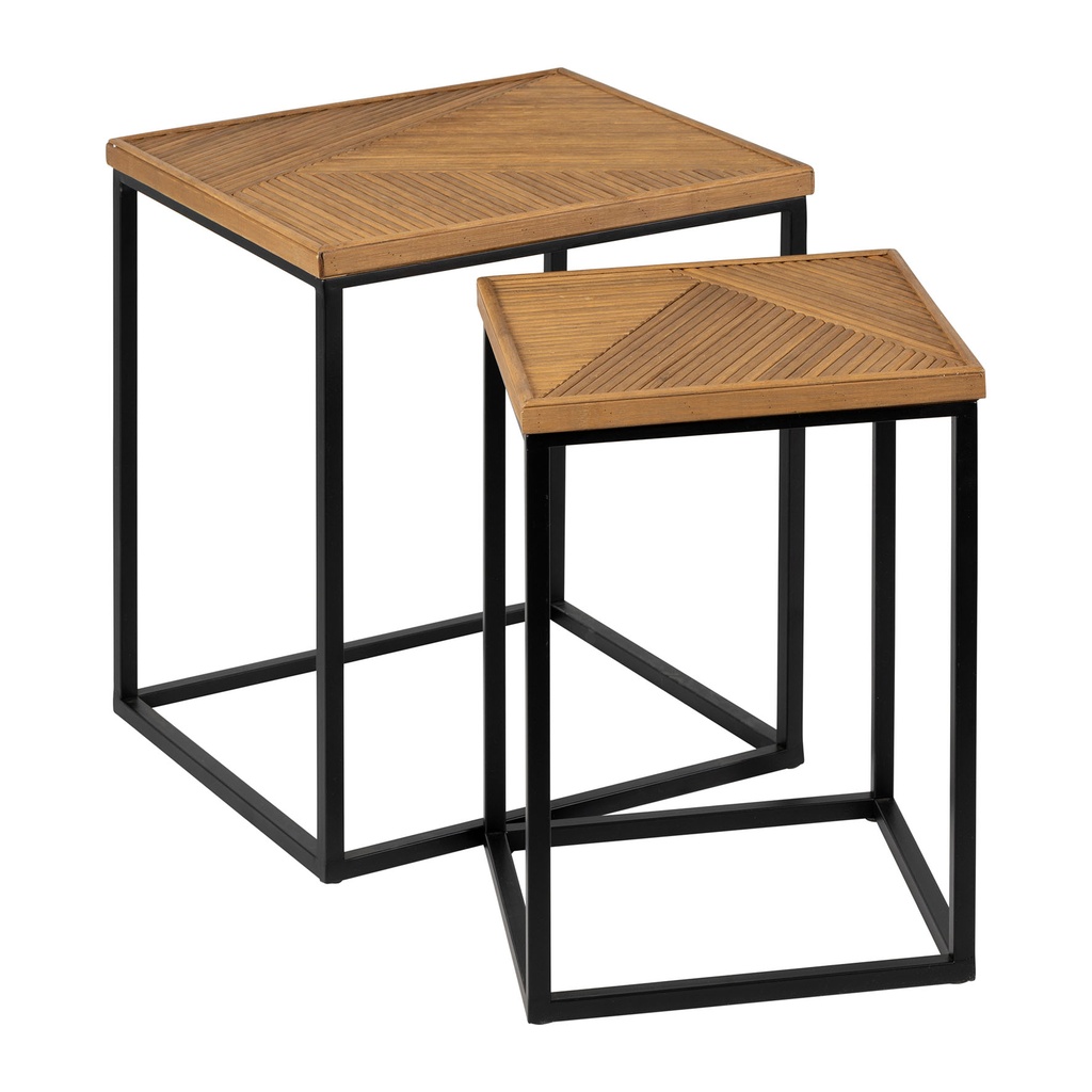 TABLE D'APPOINT SET DE 2 SAORI N+NR H50/45