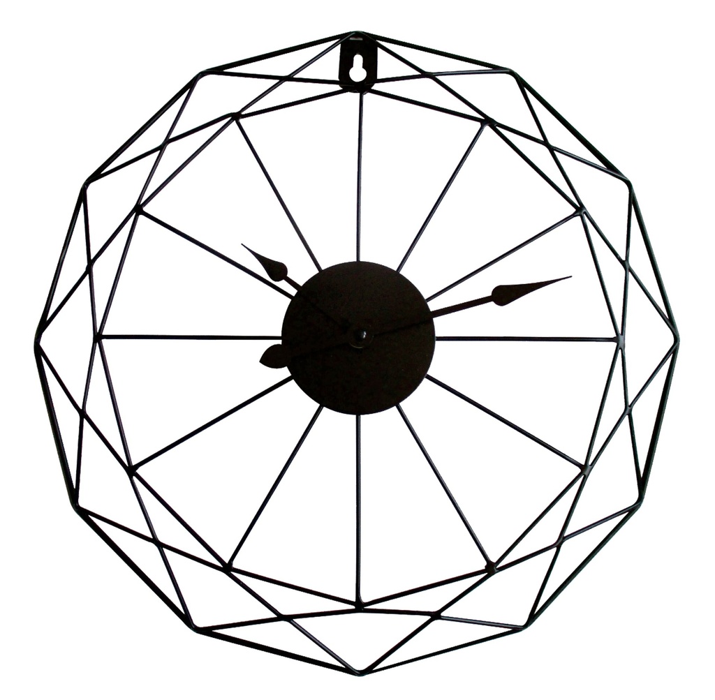 
HORLOGE FILAIRE STRUCTURE NOIR 40X40X3,5 - OBJ 0731 § eco-part. 0,08€
