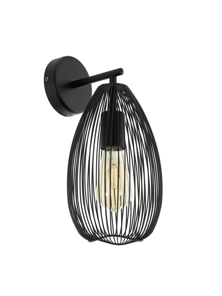LAMPE DE MURALE CLEVEDON 1X60W E27 H350 NOIR