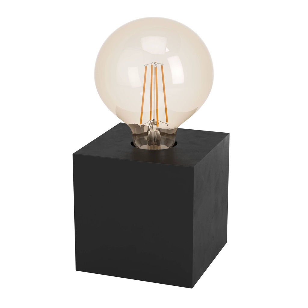 Lamp de Table 1x40w E27 H95 Bois/noir