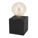 Lamp de Table 1x40w E27 H95 Bois/noir