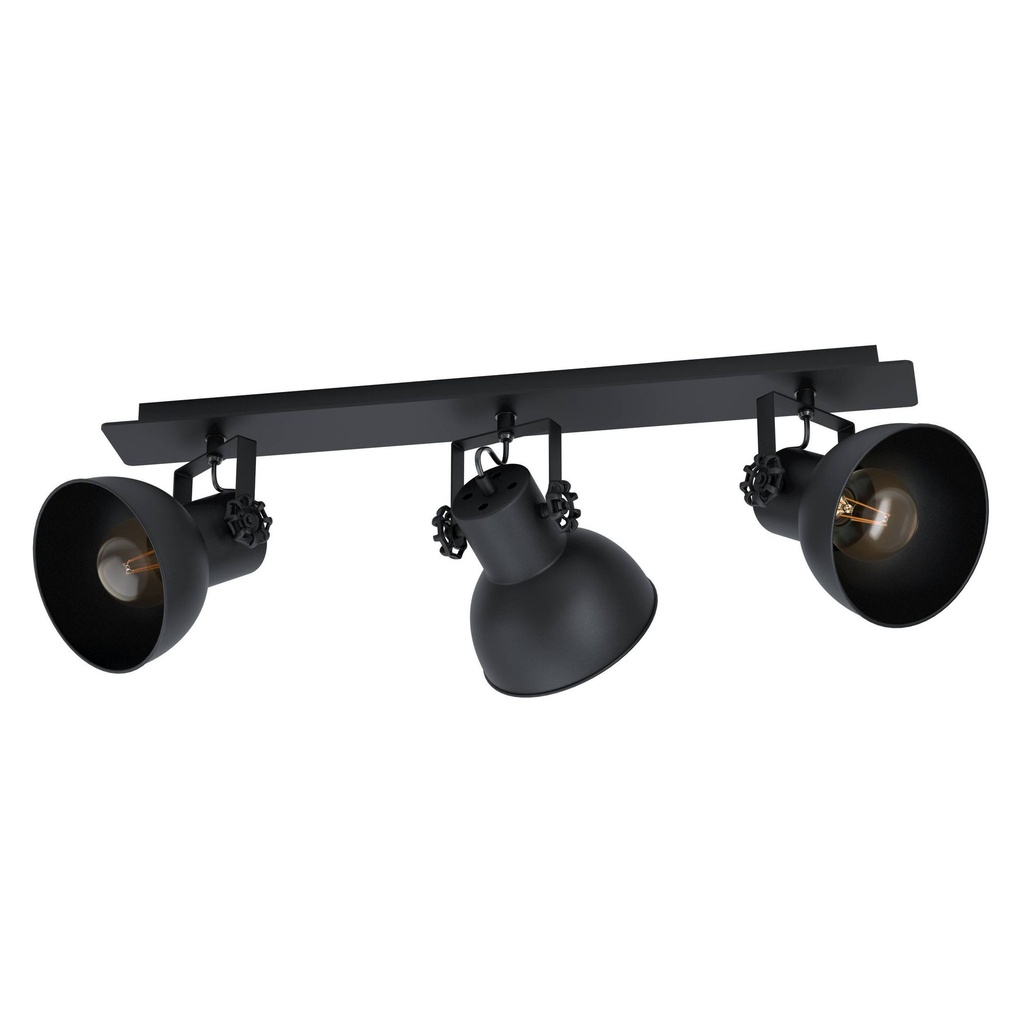 Spot 3x40w E27 Noir Mat