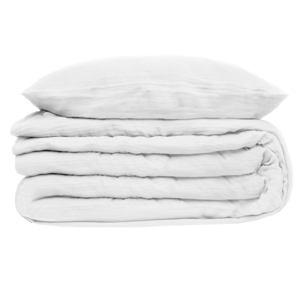 PARURE DE LIT 240X26CM COTON BLANC