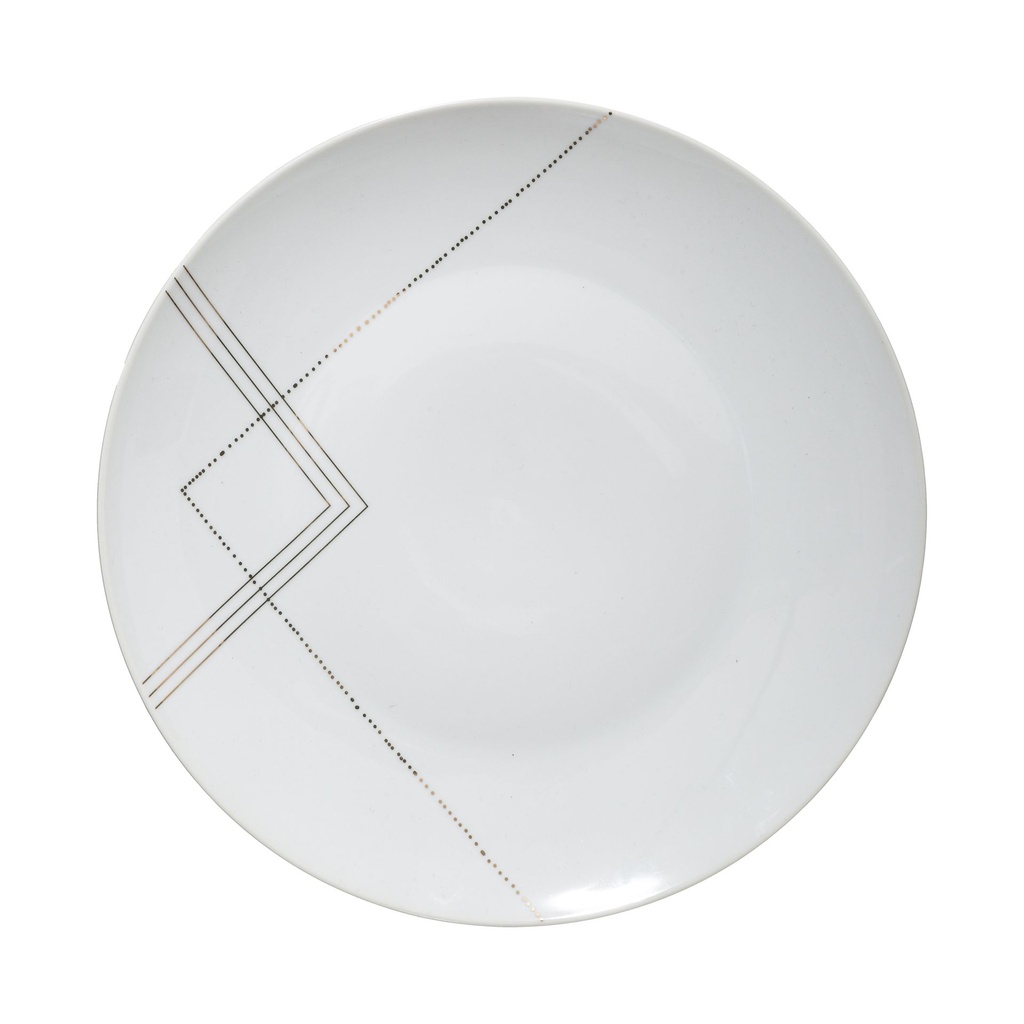 ASSIETTE A DESSERT GRAND HOTEL D19CM PORCELAINE BLANC OR