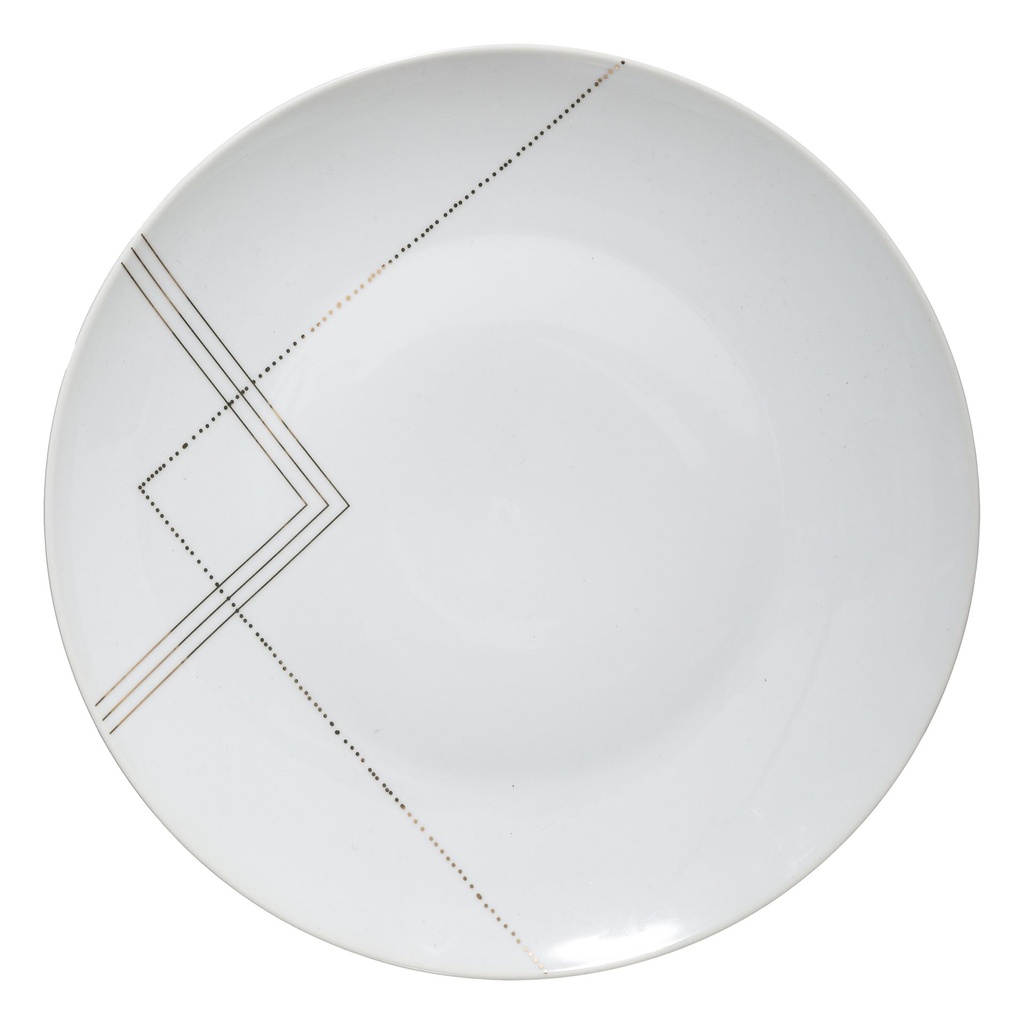ASSIETTE PLATE GRAND HOTEL D27CM PORCELAINE BLANC OR