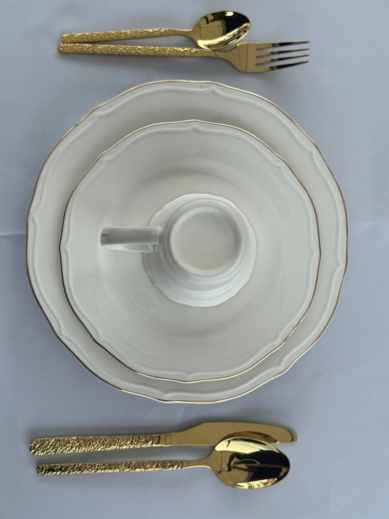 SET ASSIETTE FLORAL 18 PIÈCES 