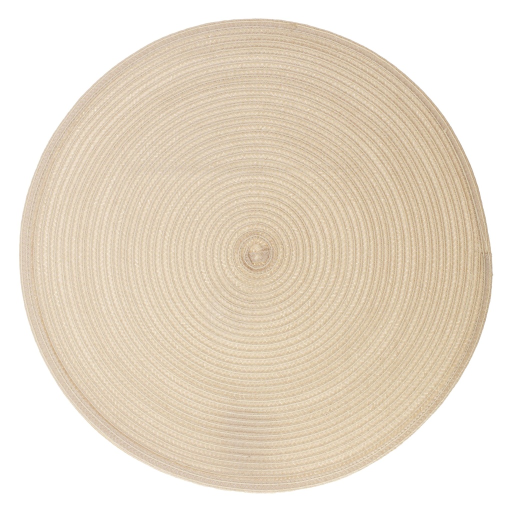 SET DE TABLE TRESSE ROND D38CM PP BEIGE