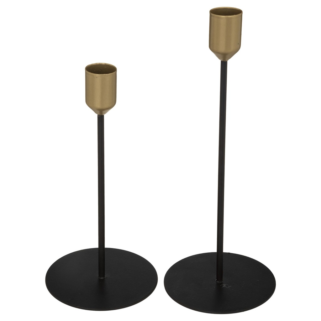 CHANDELIERS H23CM SET2 FER NOIR