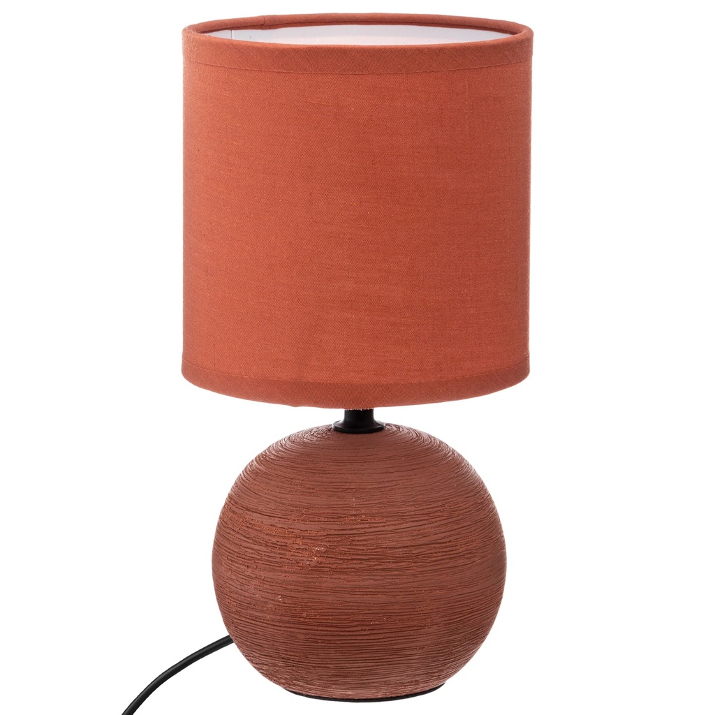 LAMPE BOULE STRIEE TIMEO H25CM CERAMIQUE TERRA