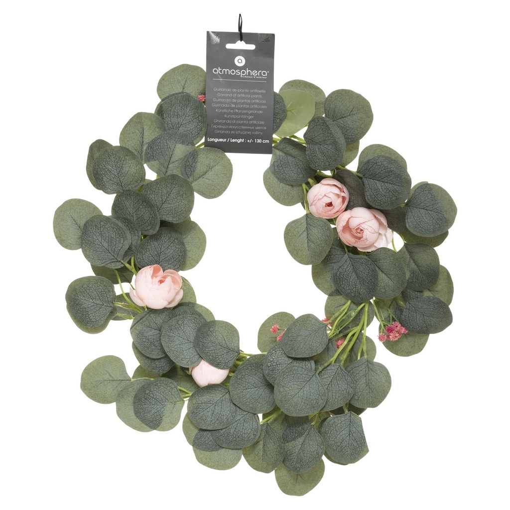 GUIRLANDE EUCALYPTUS L130CM PE POLY VERT
