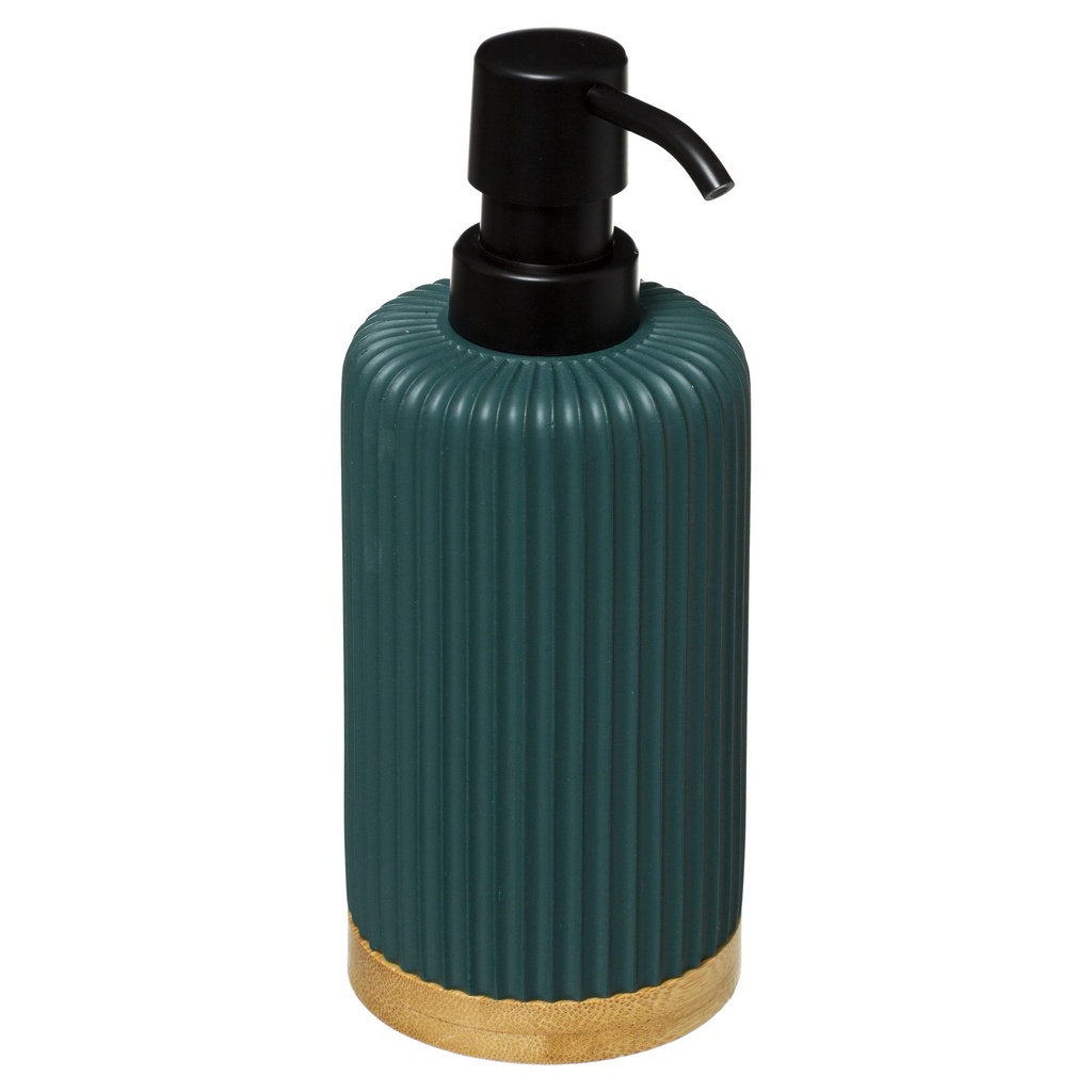 DISTRIBUTEUR SAVON  MODERN 7.2X18.8CM PR BAMBOU PETROLE