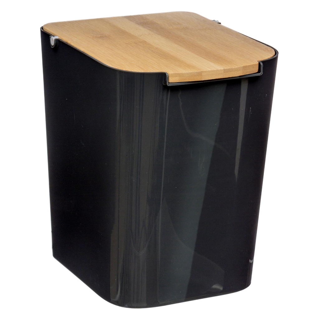 POUBELLE NATURO 5L PP BAMBOU NOIR
