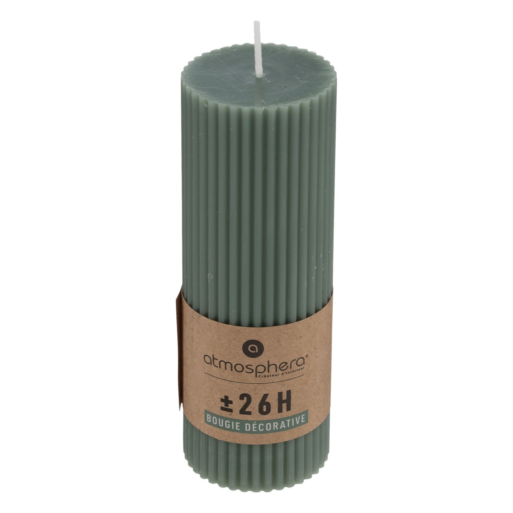 BOUGIE DEMI RONDE 5XC14CM VERT CELADON