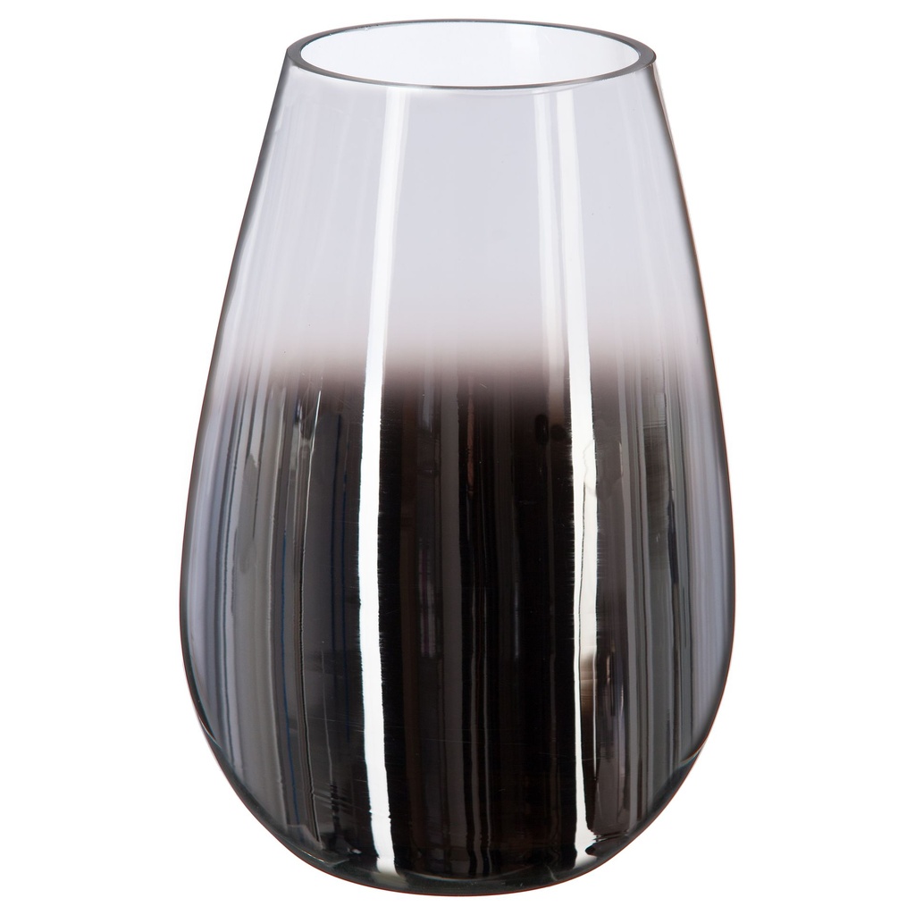 VASE CRACK BOMBE H23CM VERRE FUME MULTICOLOR