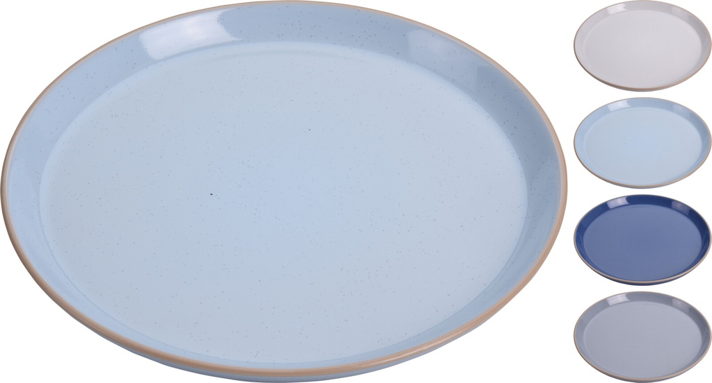 Plateau 26.5cm Faience 4 Assorti Couleurs