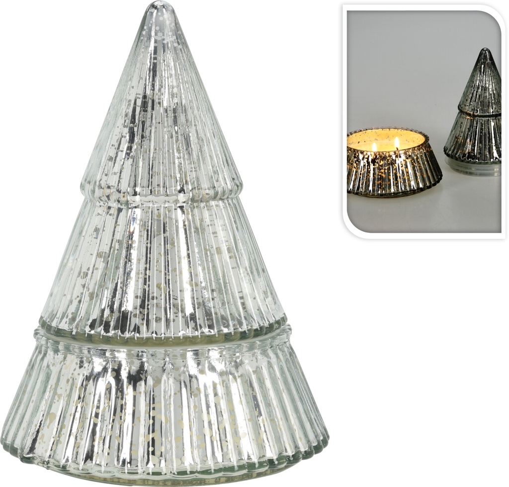 BOUGIE PARFUMEE DANS VERRE NOEL 17CM