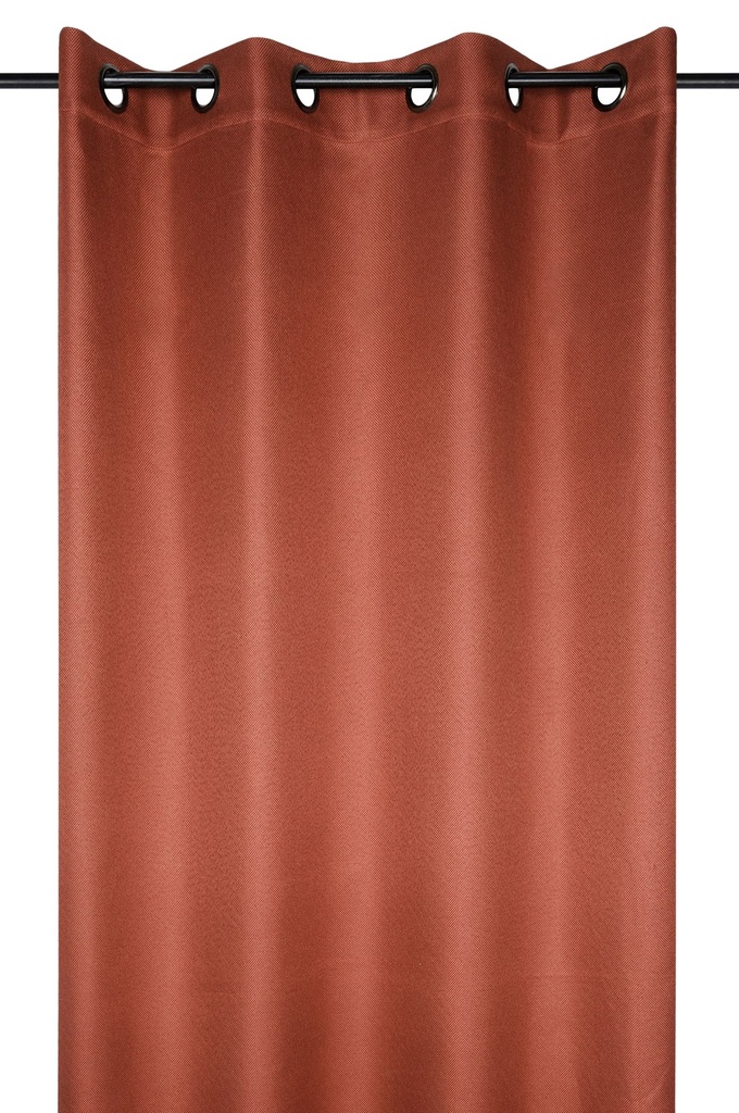 RIDEAU OCCULTANT COPENHAGUE 140X260 TERRACOTTA - 100%PE