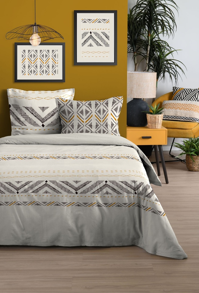 PARRURE DE LIT BELOHA HC 240X220+2T63X63
100%COTON