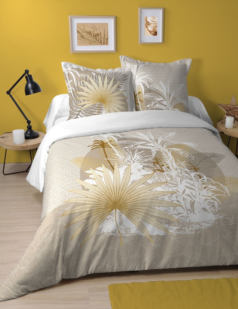 PARRURE DE LIT MALDIVES HC 240X220+2T63X63
100%CO