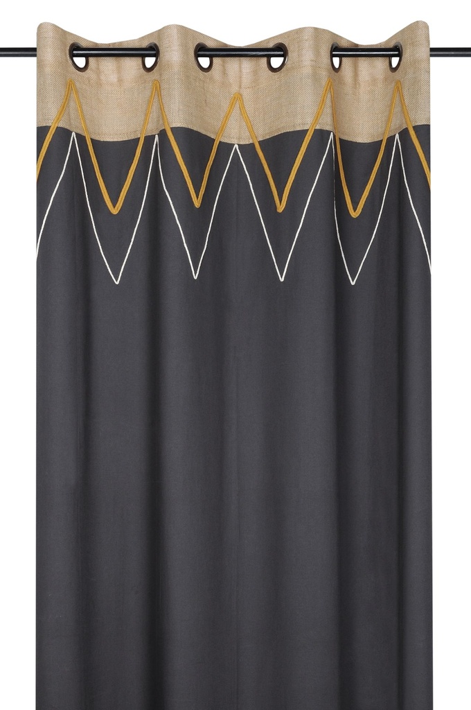 RIDEAU ALABAMA 140X260 OEIL
ANTHRACITE 90%COTON 10%JUTE