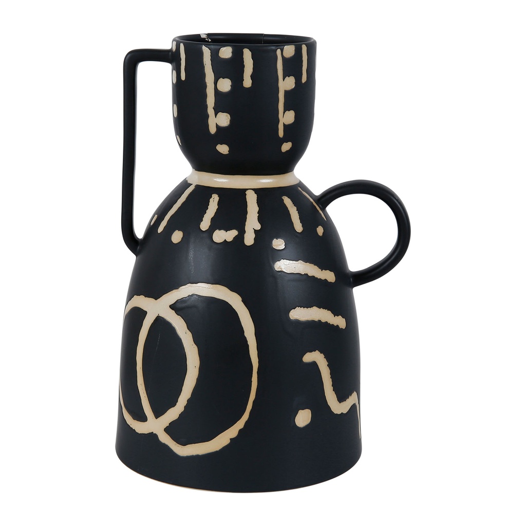 VASE VISAG-ARTY NOIR 10X18H30