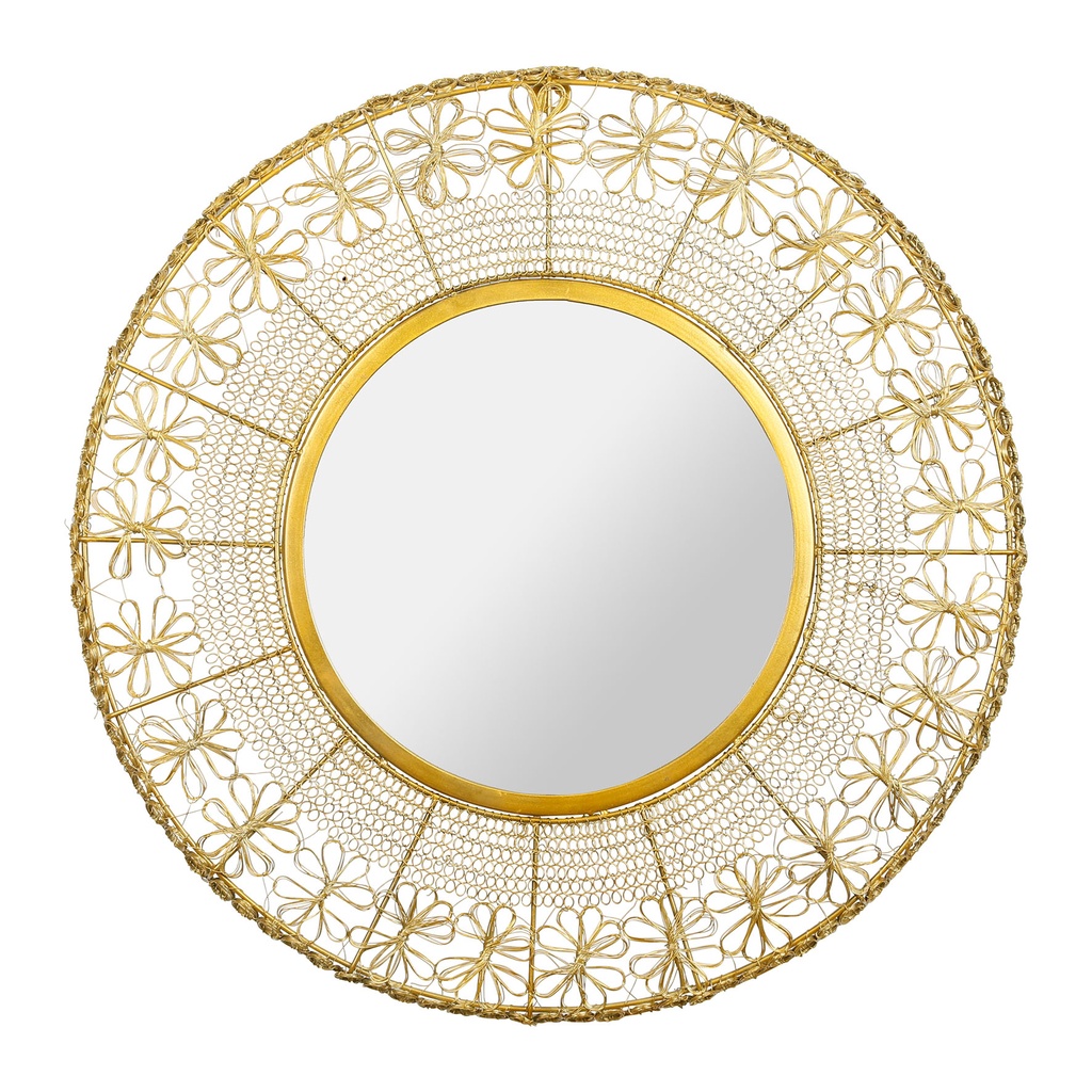 MIROIR KALYPSO DORE D63CM FER