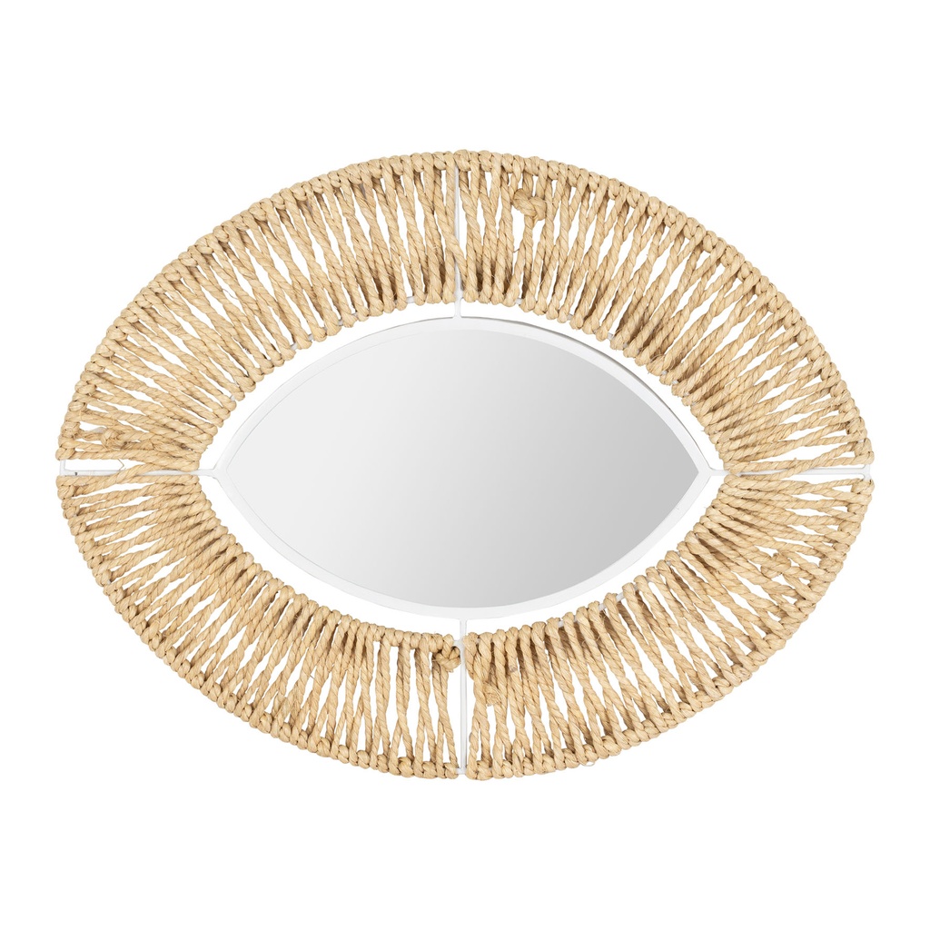 MIROIR ORO NAT 42X32 FER+JUTE