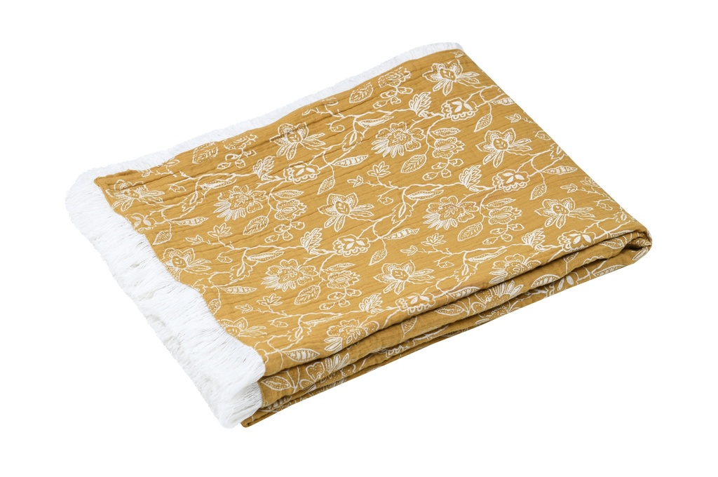 PLAID SUNDA 125X150
MOUTARDE 100%COTON