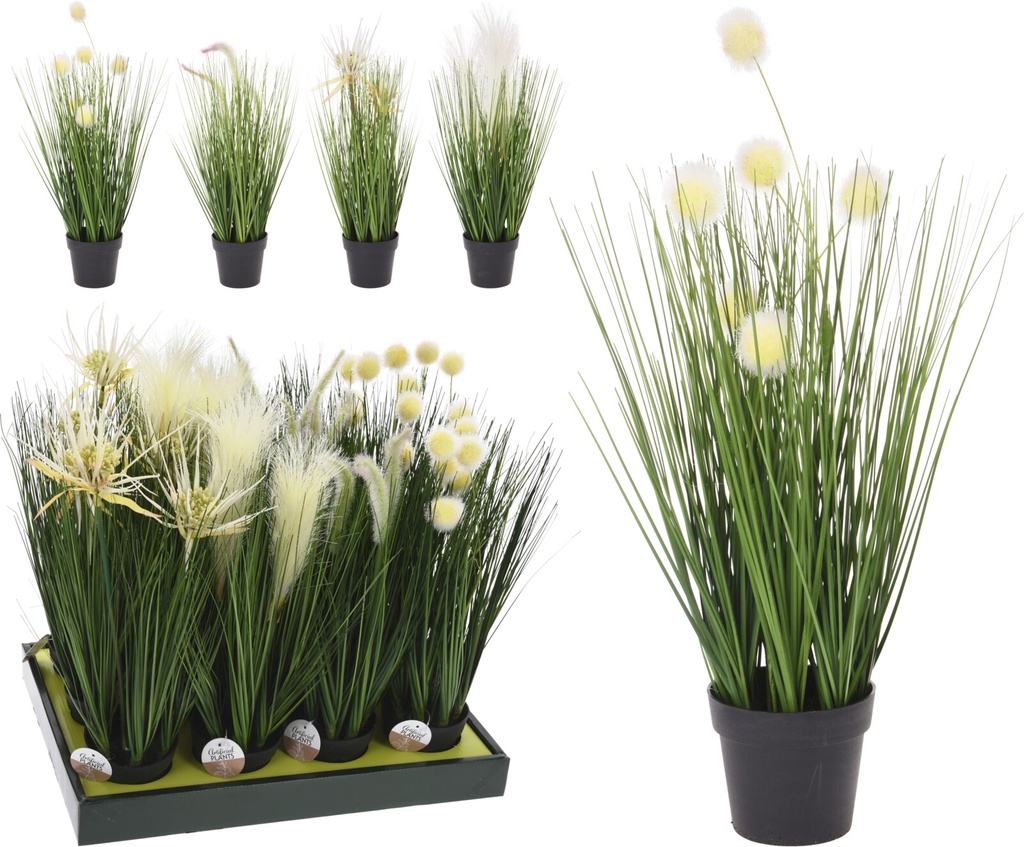 PLANTE ARTIFICIELLE EN POT 46CM 4ASS