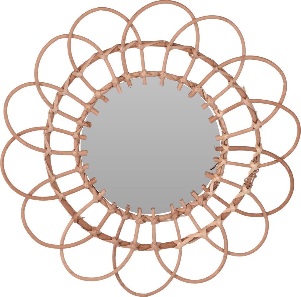 MIROIR FLEUR ROND 49 CM