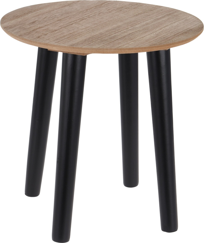 TABLE D'APPOINT Ø30X30CM MARRON/NOIR