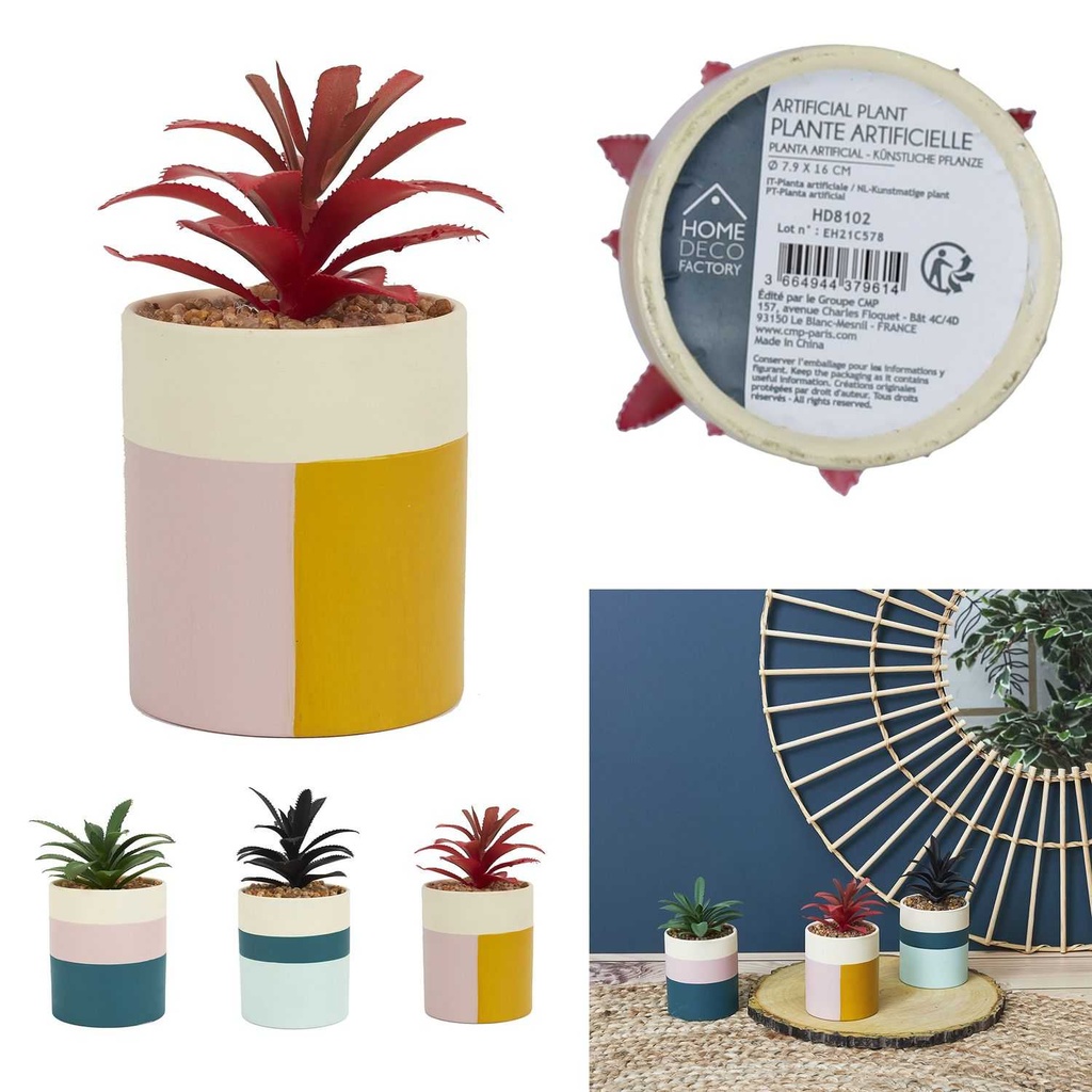 Plante Artificielle Color Block H16cm