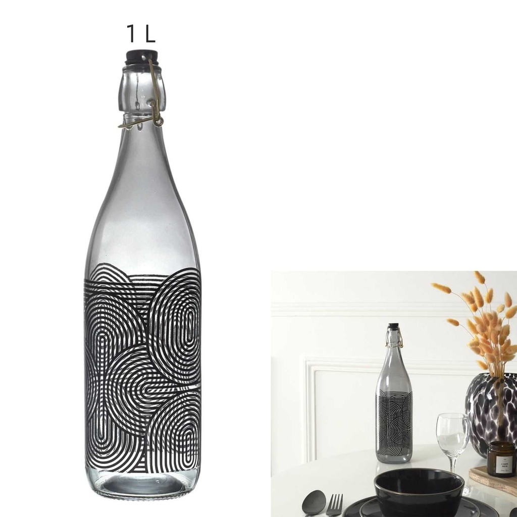 Bouteille Verre A Clapet Lounge 1L