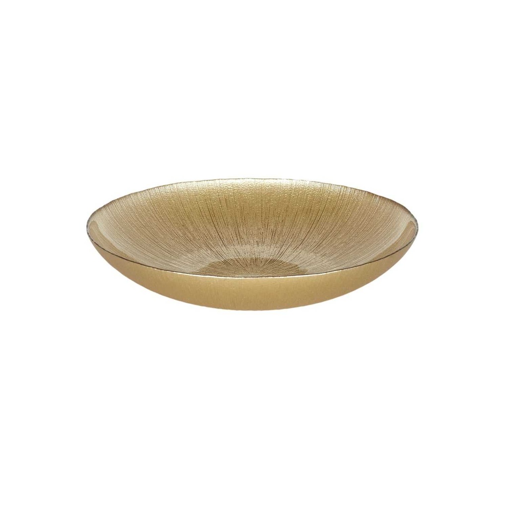 SALADIER EN VERRE D30CM DORE