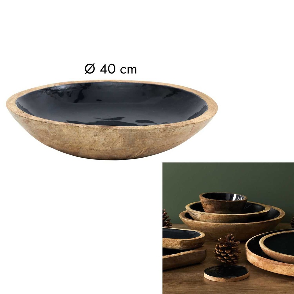 SALADIER MANGUIER D40CM BOIS NOIR