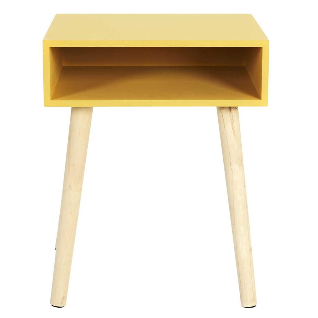 TABLE DE CHEVET NICHE JAUNE