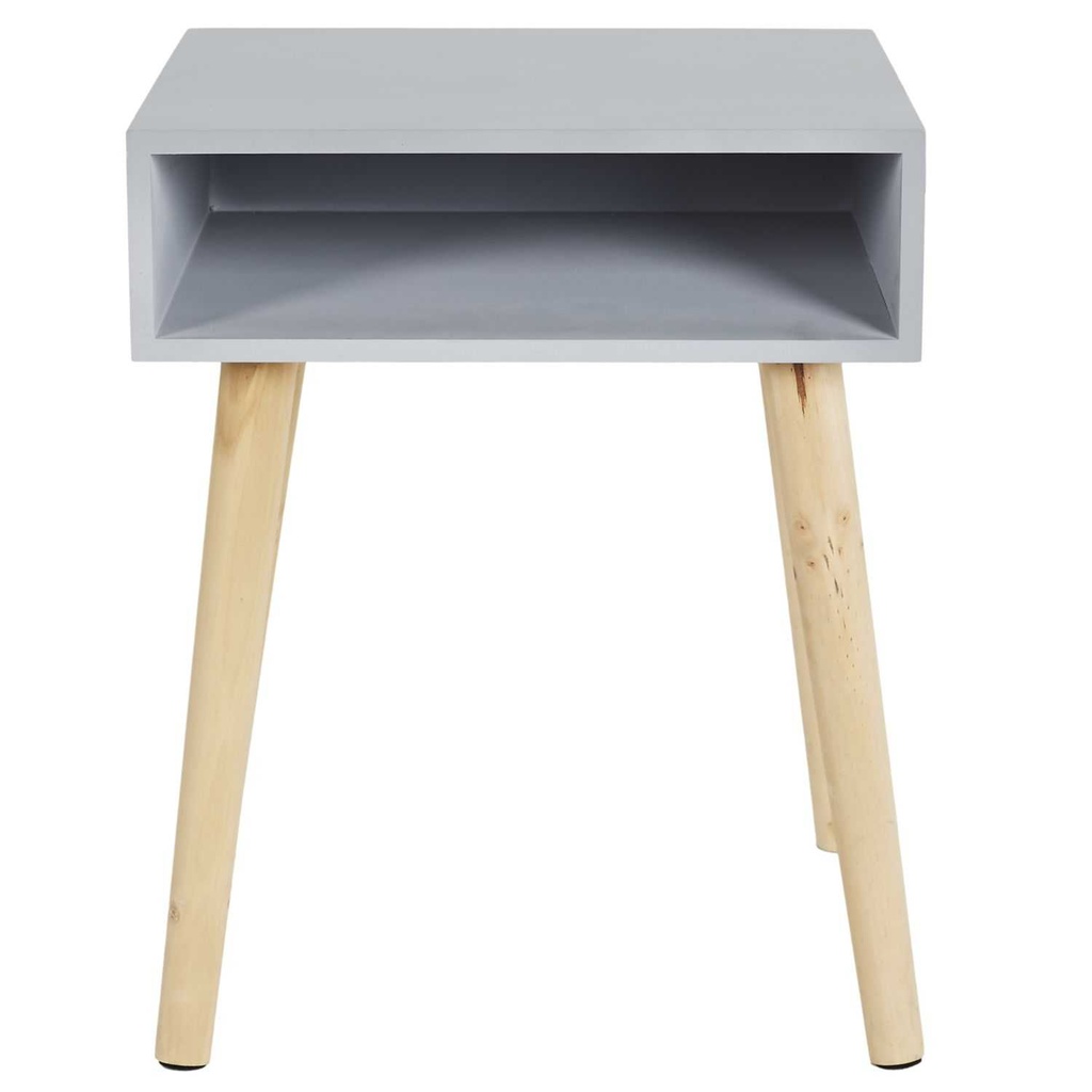 TABLE DE CHEVET NICHE GRIS
