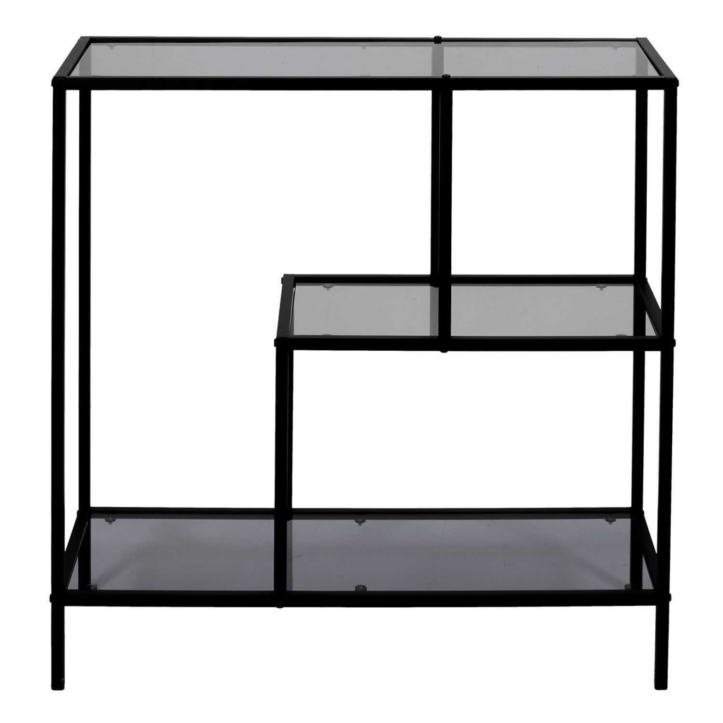 ETAGERE EDISON VERRE FUME 80X30X79.5CM