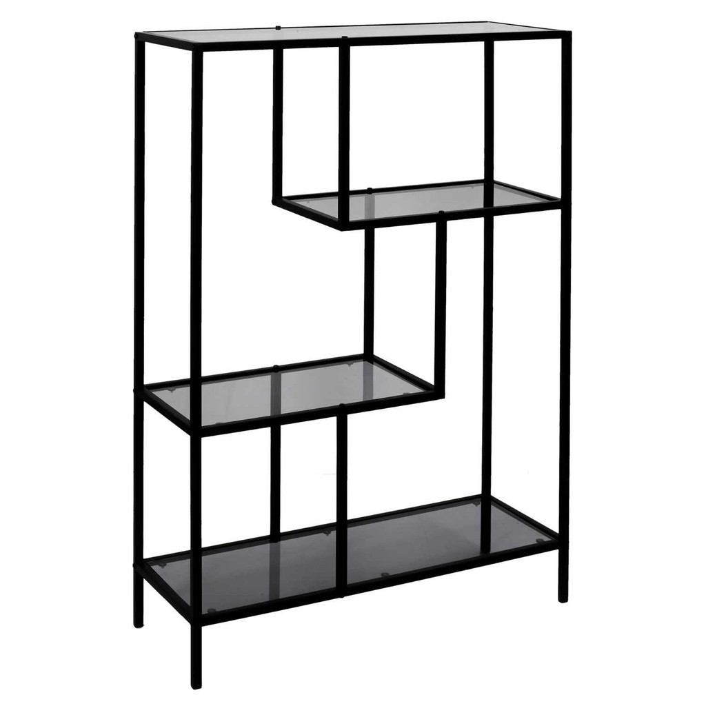 ETAGERE EDISON VERRE FUME 80X30X113CM