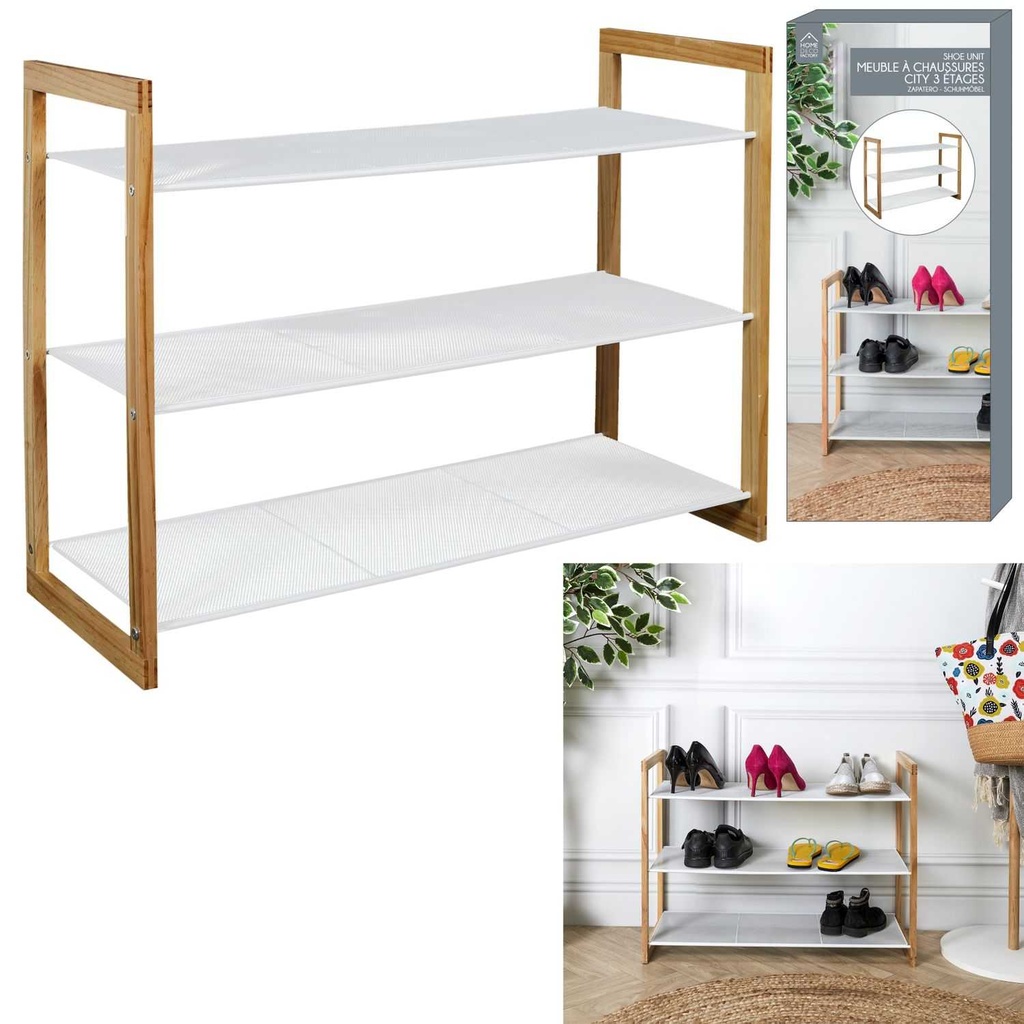 MEUBLE CHAUSSURE CITY 3 ETAGERES
