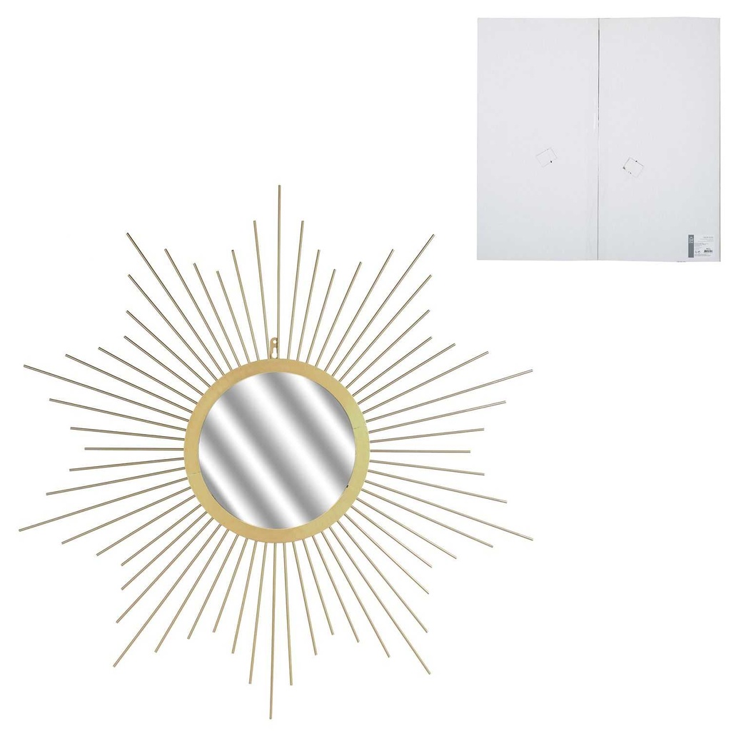 MIROIR SOLEIL 66CM DORE