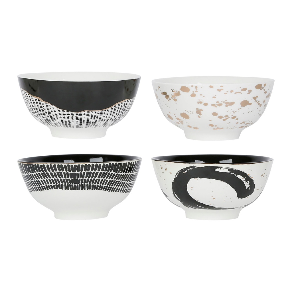 BOL X4 BTE LIGNE BLC+NOIR 28CL