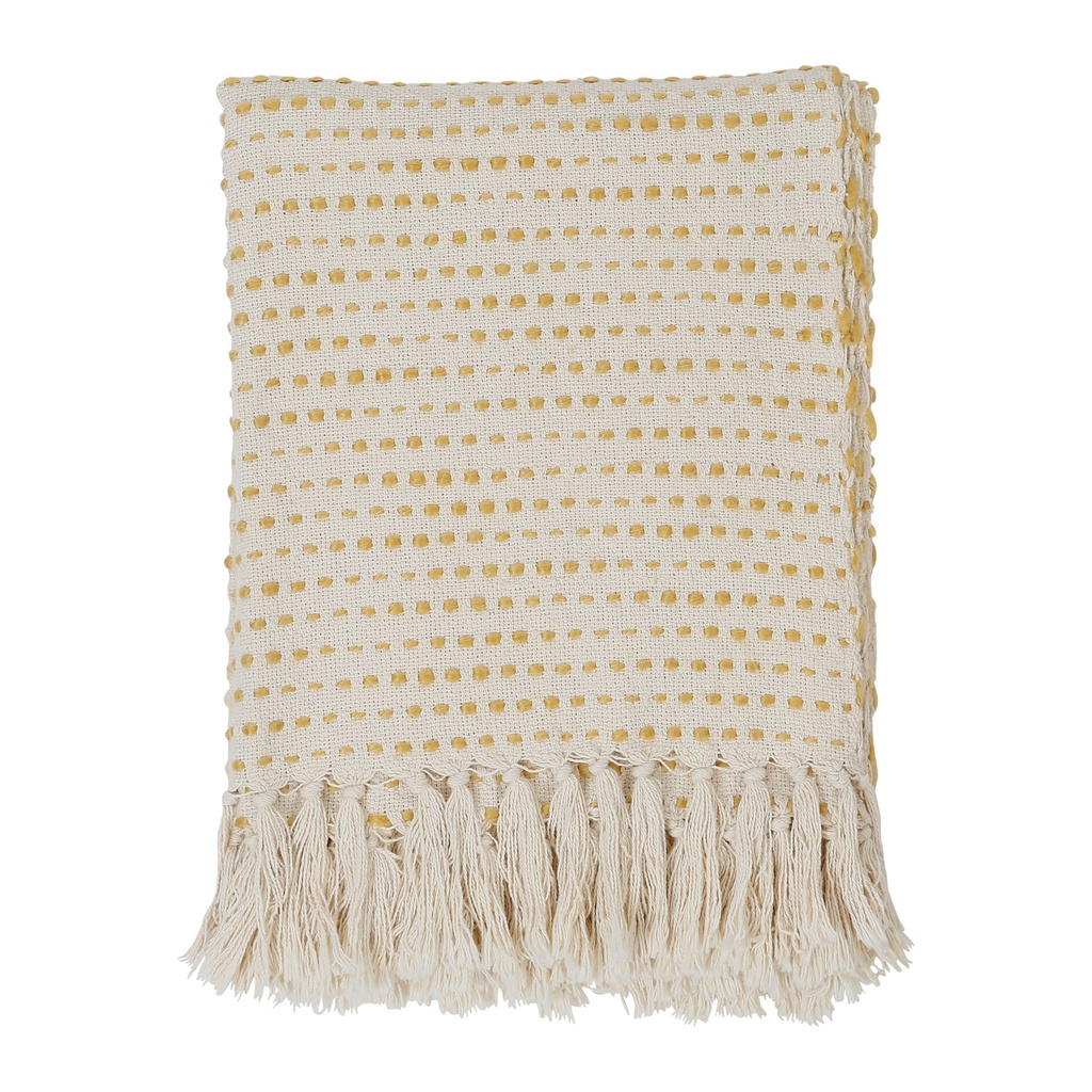 PLAID COURBA JAUNE 170X130CM